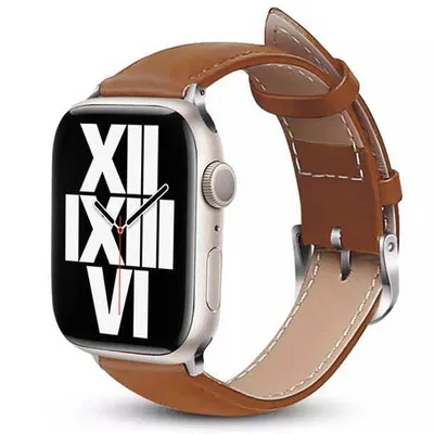 Obrázok produktu pre Crong Noble Band - remienok z prírodnej kože pre Apple Watch 44/45/46/49 mm (Moka)