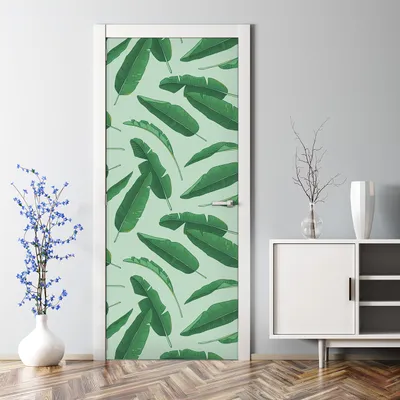 Produktbild von Dekorative Türaufkleber selbstklebend Klebefolie Aufkleber Tropische Blätter 70 x 200 cm