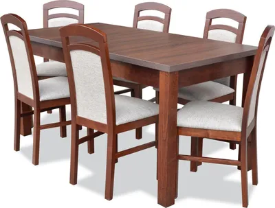Image de Set complet table à manger + 6 chaises salle à manger ensemble table groupe tables 7pcs