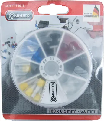 Immagine prodotto di CONNEX set di capicorda isolati 0,5-6,0 mm2, 160 pezzi