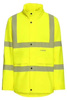 Produktbild von Planam Warnschutz-Regenjacke rECOflexy wasserdicht Gr. M gelb