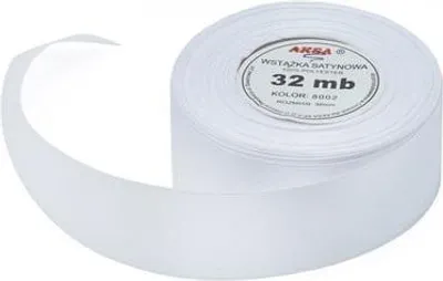 Obrázek produktu pro Saténová stuha na balení dárků Dekorační stuha bílá 38 mm 32 m