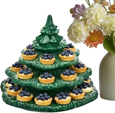Produktbild von Famanu Servierschale 4-lagig - Weihnachtsbaumform - 25x25x25 cm