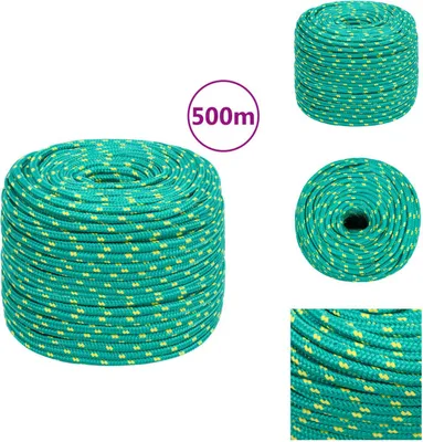 Image de vidaXL Corde de bateau vert 8 mm 500 m Polypropylène - Cordes