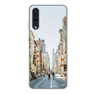 Produktbild von MuchoWow® Handyhülle Schutzhülle Hülle für Samsung Galaxy A50 Belebte Straße in New York Silikon Softcase Handy Hülle - Mobiltelefonhülle