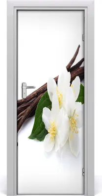 Produktbild von Tulup Türaufkleber 75x205 cm Dekorative Aufkleber Selbstklebend Wasserdichte Tapete Abnehmbar Schlafzimmer Wohnzimmer Wohnkultur - Jasmin und Vanille