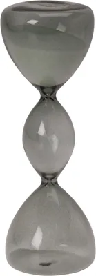 Obrázok produktu pre Skleněné přesýpací hodiny 16,5cm, kouřově šedá
