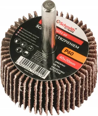 Produktbild von Fächerschleifer mit Schaft 40x20mm K60 Korund Schmith Profi Werkzeug für Metall Holz Stahl Premium