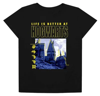 Produktbild von Harry Potter - "Life Is Better At Hogwarts" T-Shirt für Damen TV35890 (S) (Schwarz)