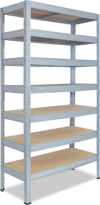 Produktbild von shelfplaza PRO 200x90x40 cm Schwerlastregal in verzinkt mit 7 Böden und 142 kg Traglast pro Boden