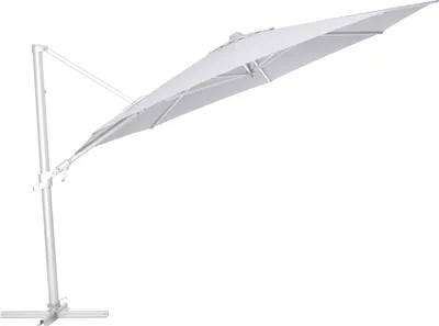 Produktbild von KETTLER Easy Flex Ampelschirm Ø 350 cm, UPF 50+, inkl. Abdeckhaube+ Schirmständer, silber/ hellgrau, Aluminium/Polyester mit PolyurethanBeschichtung