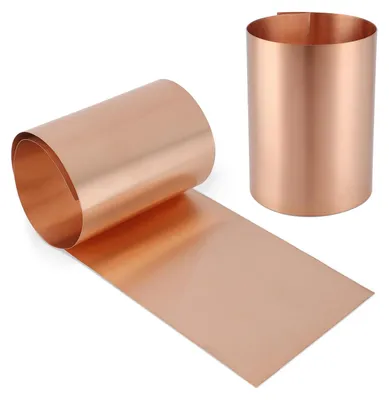 Kupferblechrolle 0,4 mm x 200 mm x 1 m, 99,9 % rein
