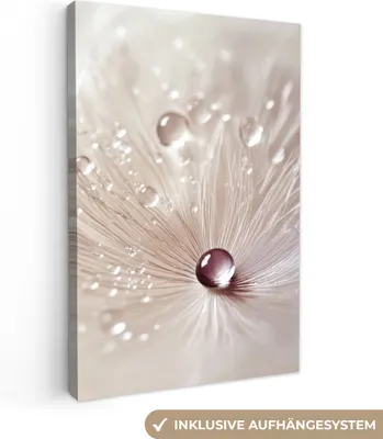 Produktbild von Leinwand Bilder 60x90 cm - Blumen - Löwenzahn - Abstrakt, Wandbilder, Wanddeko Wohnzimmer, Bild