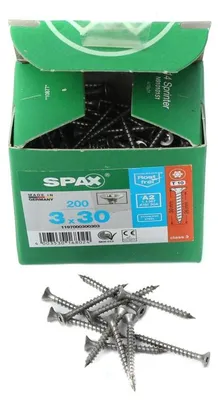 Produktbild von SPAX Senkkopfschraube Edelstahl A2 Vollgewinde 30 mm 3,0 mm