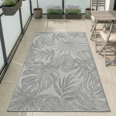 Produktbild von Carpetsale24 Outdoor Teppich Wetterfest & UV-beständig, ideal für Küche, Balkon, Terrasse, Garten, Wohnzimmer, Grösse: 80x150 cm