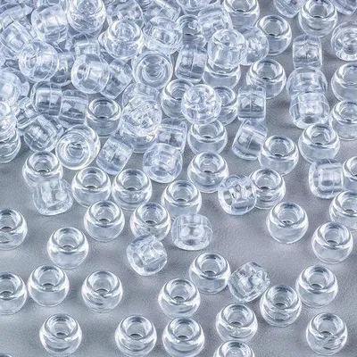 Obrázek produktu pro Sada korálků, 1000 ks, 6 x 9 mm, křišťálově bílé, náramek, DIY šperky