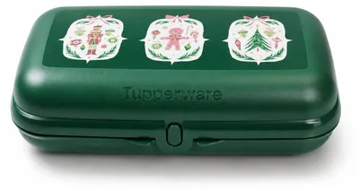 Produktbild von TUPPERWARE To Go Maxi-Twin dunkelgrün Weihnachten Brotdose Behälter Dose Lunchbox Maxitwin