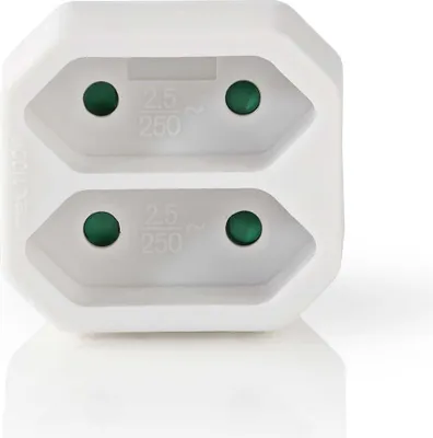 Obrázek produktu pro Nedis PSSPL200C1WT, Vnitřní, Bílá, 2 AC zásuvky / AC zásuvek, 230 V, 1700 W, 2,5 A