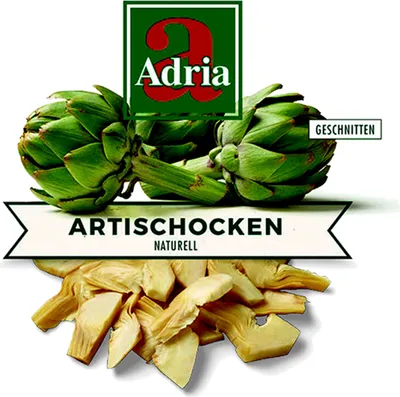 Image de Adria Artichauts nature coupés en quatre et conservés dans l'eau 2500g