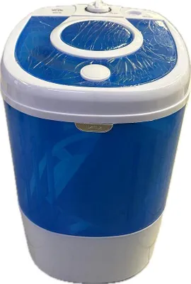 Produktbild von Tragbare Waschmaschine – Kompakte Maschine – Für kleine Wäschestücke – Halbautomatisch – 2 kg Fassungsvermögen – Weiß, Blau