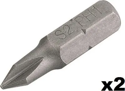 Image de Embout de vissage Cruciforme n°1 (25mm) - 2 pièces
