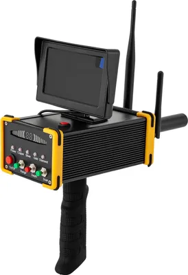 Image de Détecteur de métaux - Localisateur de trésors souterrains - Portée de détection en profondeur : 16 mètres - Pour l'or, l'argent et le cuivre - Adaptateur secteur AC100-240V, prise européenne - Noir