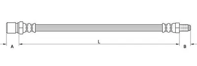 Produktbild von METZGER 4111548 Bremsschlauch Vorne Links Vorne Rechts für OPEL Corsa E Schrägheck (X15) Adam (M13) Corsa E Schrägheck Kastenwagen (X15) für VAUXHALL