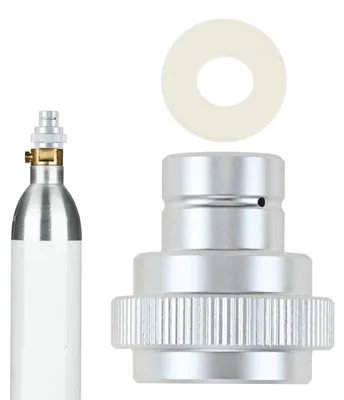CO2 Quick-Adapter für SodaStream Duo/Terra/Art, TR21-4, silber