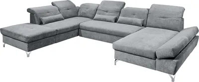 Produktbild von Wohnlandschaft >MELFI< Schlaffunktion, Stauraum, Bezug anthrazit - 350x73x245 (BxHxT)