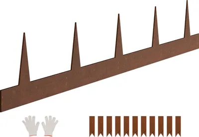 Immagine prodotto di SucceBuy set di 10 bordi per aiuole in metallo 1016x114.3x1.5mm