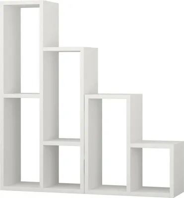 Produktbild von Dmor Bücherregal Hespera 84x20x89h cm Weiß 6 Böden, Bibliothek