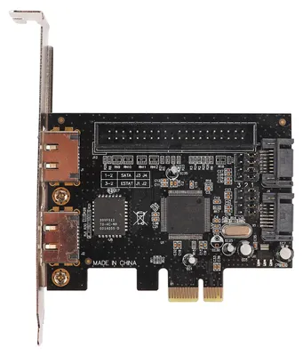 Produktbild von Adapterkarte PCIe zu SATA ESATA IDE PCB Netzwerkkonverter Computerhardware mit Treiber-CD