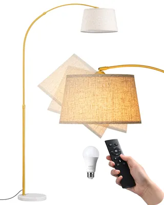 Produktbild von EDISHINE Stehlampe Wohnzimmer, 143-176 cm verstellbar, Bogenlampe mit drehbarem Lampenkopf, magnetische Fernbedienung, stufenlos dimmbar