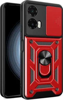 Produktbild von Hülle für Motorola Moto G35 Magnetische Ring Ständer Halter Dia Kameraschutz TPU Bumper Silikon Schutzhülle Rot