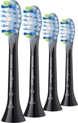 Produktbild von Philips Premium Plaque Defence HX9044/88 Bürstenköpfe (4er-Pack), 4 Stück(e), Schwarz, 3 Monat( e), Medium, 62000 Bewegungen pro Minute, Philips
