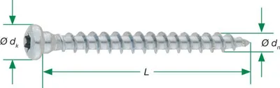 Produktbild von SPAX Holzverbinderschrauben SXCS, Ø 5,0 x 50 mm, 200Stk, Vollgewinde, T-STAR T20, WIROX A9J - 35705006105015