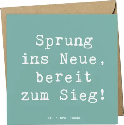 Produktbild von Mr. & Mrs. Panda Glückwunschkarte Spruch Sich in einer neuen Sportart versuchen - Meeresbrise - Geschenk, anlasskarte, Grußkarte, Abenteuer, Erfolge, Klappkarte, Trost