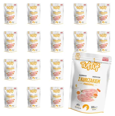 Produktbild von TufTuf | Hundefutter Huhn - Nassfutter Set 20x500g Beutel - Hundenassfutter fur Hund