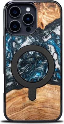 Produktbild von Holzhülle für iPhone 16 Pro Max, Bewood Unique Planets Erde für MagSafe