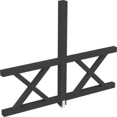 Produktbild von Seitenwand Andreaskreuz SKAN HOLZ 243 x 210 cm anthrazit
