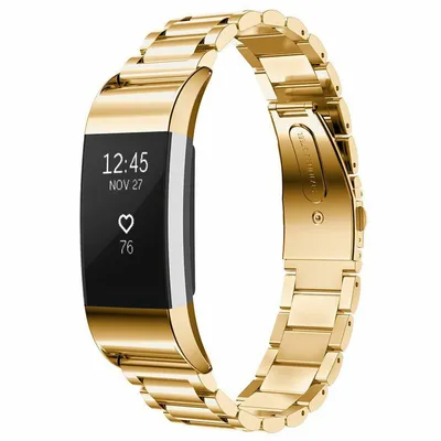 Produktbild von Strap-it Fitbit Charge 2 Gliederarmband (Gold)