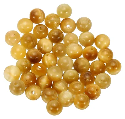 Aventurin Perlen 6 mm, 45 Stück, Gold, rund, für Schmuck DIY