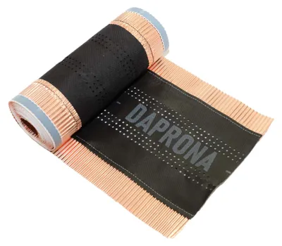 Produktbild von DAPRONA Firstband Kupfer - 340mm x 5m Rot (RAL 8004) Kuperband für eine optimale Dachfirst Abdeckung, Schützt vor Moosbildung am Dach, Super Butylkleber