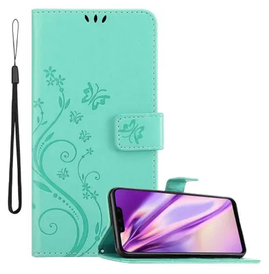 Immagine prodotto di Cadorabo cover per Huawei MATE 20 LITE cover protettiva in turchese cover protettiva cover per telefono cellulare cover fiori custodia fiore