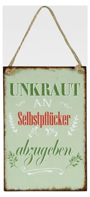 Produktbild von 3er Set Blechschilder H15cm Garten Deko