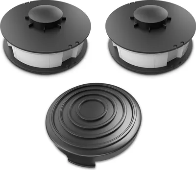 Produktbild von Spulen Set mit Spulendeckel, 2 Ersatz Spulen mit Haube, passend für Einhell Rasentrimmer RTV 400, RTV 550, RTV 550/1