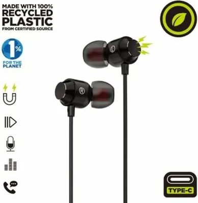 Image de Muvit pour Charge Casque stéréo M32 Type C Casque magnétique Noir