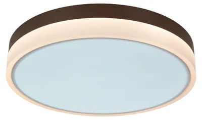 Produktbild von Deckenleuchten - LED / CCT Deckenleuchte "LOLA" Ø: 50cm / weiß/braun, Deckenlampe im Modern Style, aus Metall und Kunststoff in weiß, 9 cm hoch, Ø 50 cm, inkl. LED – dimmbar – CCT-Wechsler – Nachtlichtfunktion – Fernbedienung