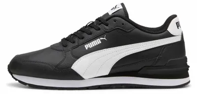 Productafbeelding van Puma leren sneaker 'ST Runner v4 L', zwart - wit, uni, heren: maat 38 EU
