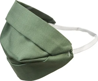 Produktbild von 2-lagige Gesichtsmaske Atem Mundschutz Staubmaske Hygienemaske Wiederverwendbar Waschbar Streetwear grün Gummiband hinter dem Kopf
